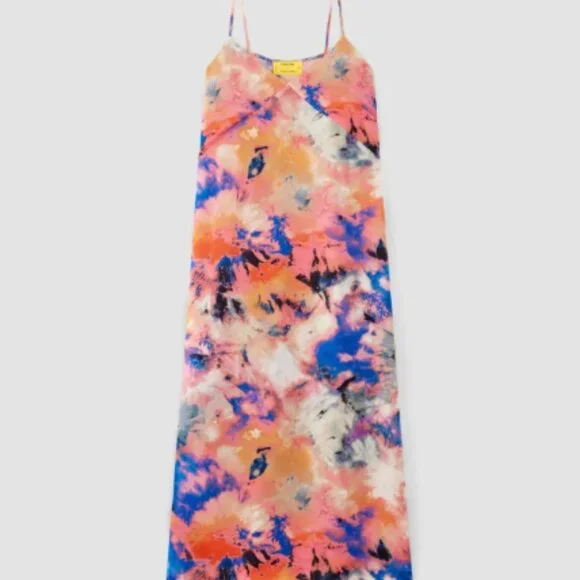 The Everlane x Marques' Almeida Satin Tie-Dye Dress - Picture 2 of 5